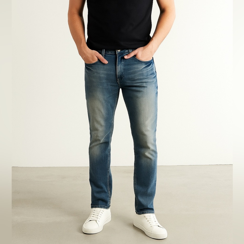 PD&C Men’s Slim Fit Stretch Jeans Blue Wash Size 33x32